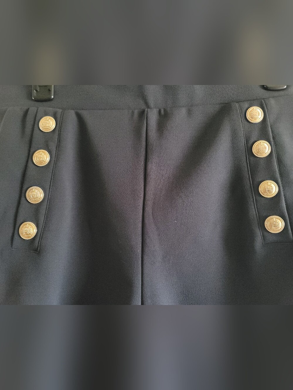 H&M Navy High Waist Shorts with Gold Button Accents - Picture 11 of 11